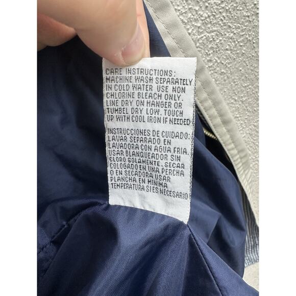 CS Signature Womens Jacket Size 1X Double Closure Cream Navy Blue Faux Mock Neck - Picture 8 of 15